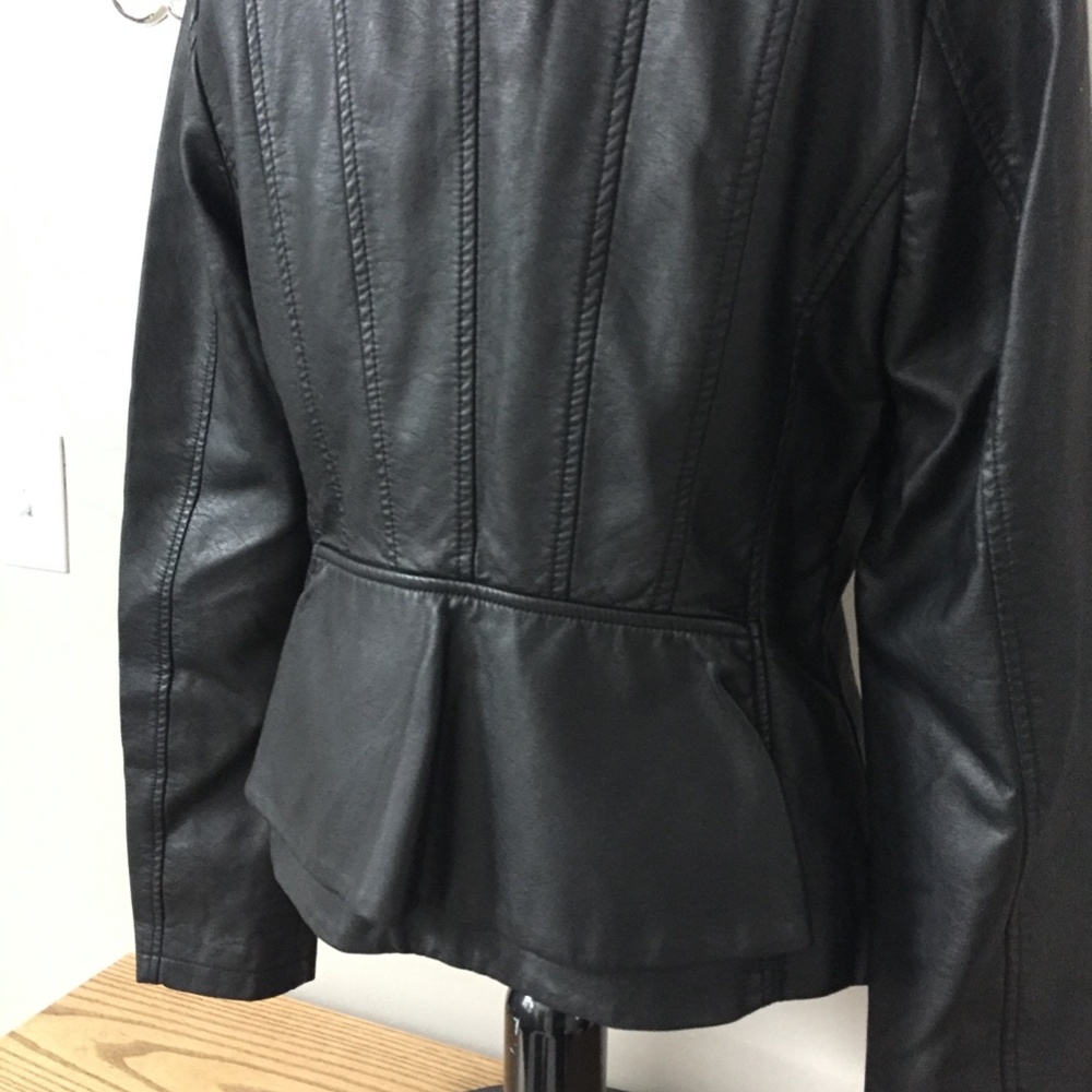 The Limited Vegan Leather Peplum Jacket - Picture 2 of 6